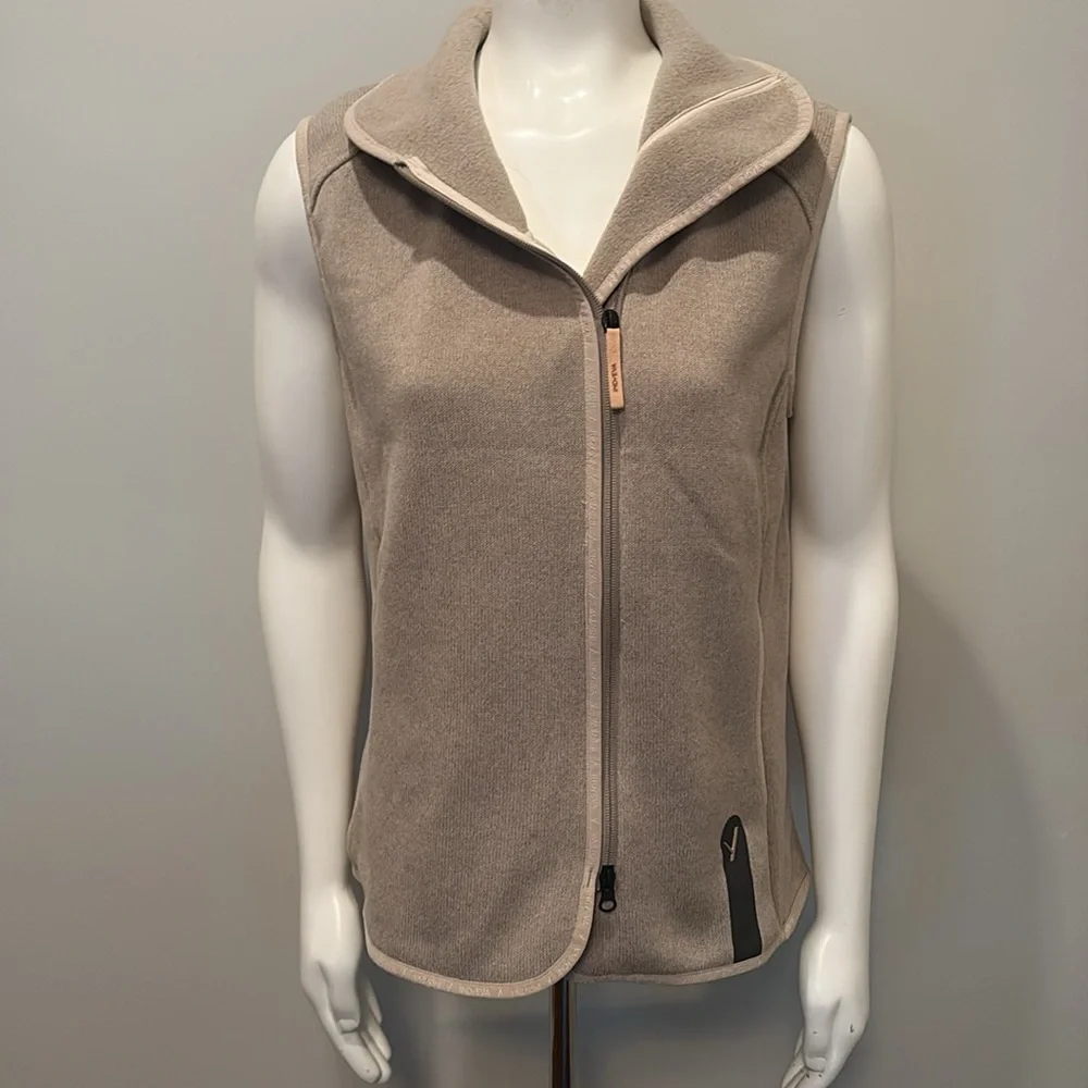 Indyeva Paleto III Vest Polartec Fleece in Tan Size L Large Cabincore Cozy Style